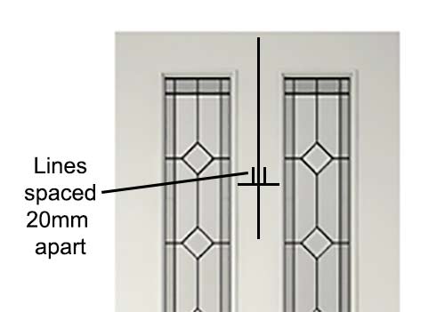 Line spaced 20mmm to space numbers