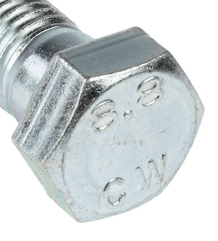 Hex head on bolt