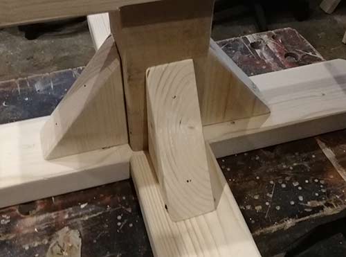 Measuring and marking recess holes on timber brackets