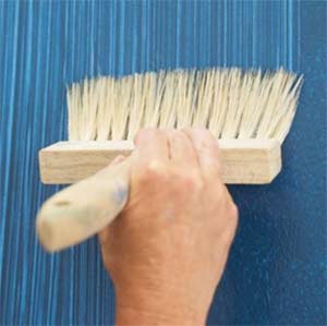 Wide brush to creat dry brush paint effect