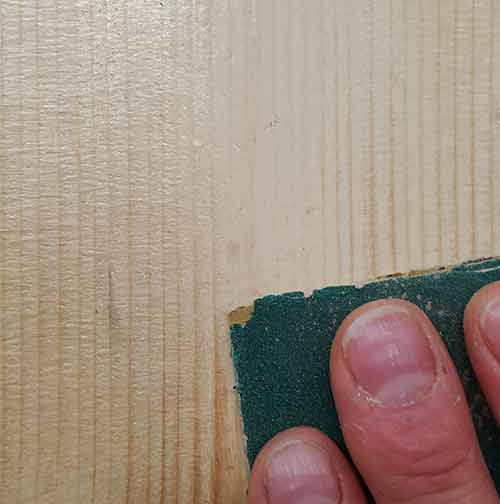 Sanding over varnish coating