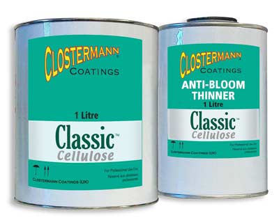 Classic cellulose car paint and paint thinners