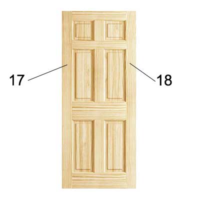 Paint the vertical stiles of the door