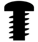 Domed or pan head screw