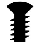 Raised or oval head screw