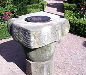 Large, stone ornamental bird bath or fountain
