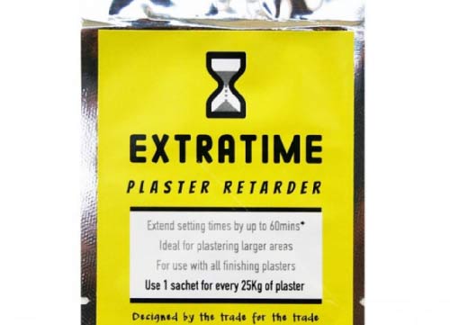 Extratime plaster retarder can slow the speed that fresh plaster cures
