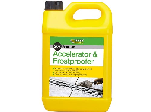 Frost-proofer and accelerator for render mixes