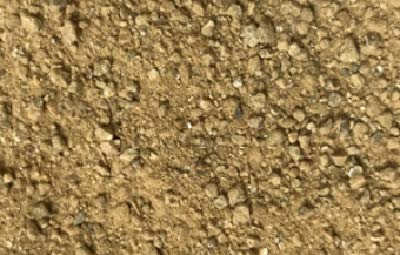 Stone dust used to colour lime plaster and mortar