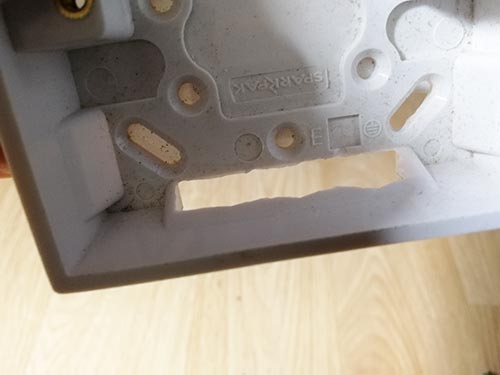 Base blanking covers from back box removed