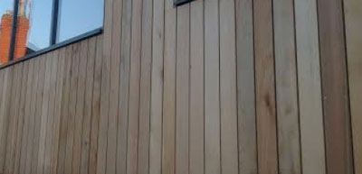 Shiplap cladding to an outbuilding