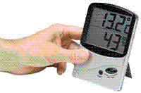 Hygrometer for testing the moisture content in a room space