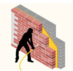 Injecting cavity wall insulation