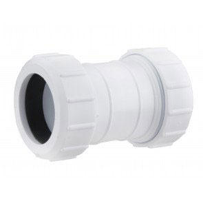 Compression waste straight coupling