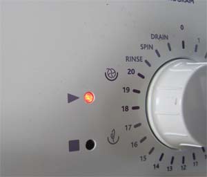 Washing machine turned on