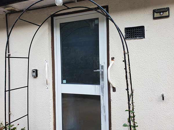 Old style aluminium front door