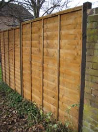 New panelled fence