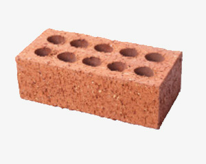 Perforated red clay brick