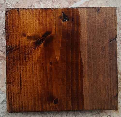 Overlapped stain that's darker'