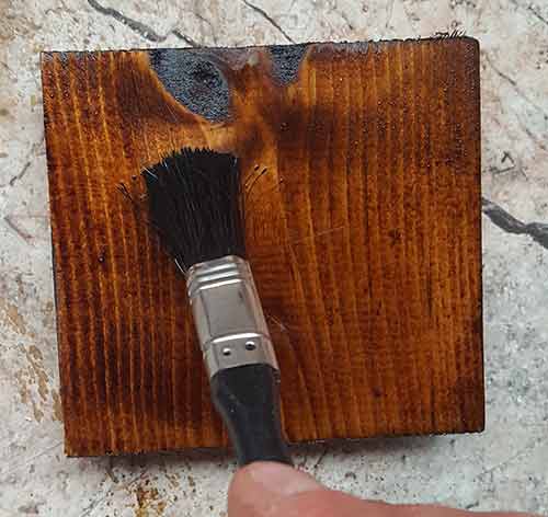 Varnishing over newly applied wood dye