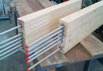 Timber resin splice repair unit