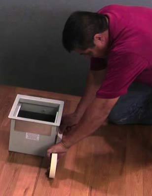 Fixing safe into floor