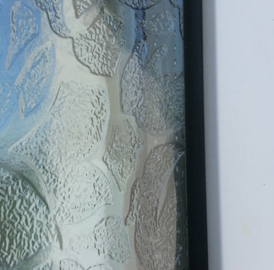 Paint splash removed from PVCu door glazing