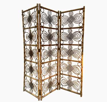 Vintage 1960's bamboo screen