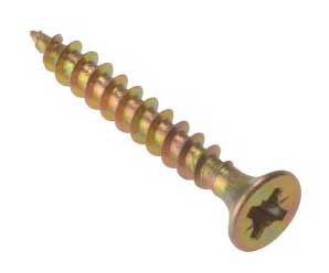 Single thread countersunk screw