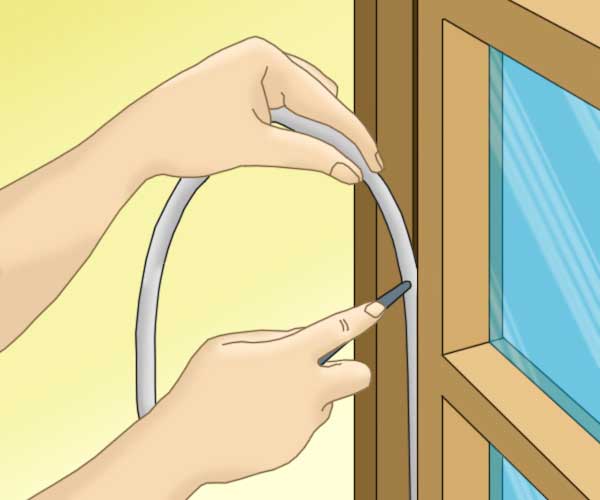 Trim the sash window sealer