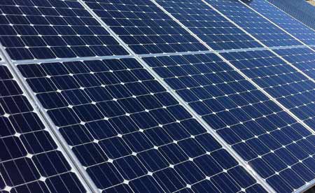 Solar PV panels on roof