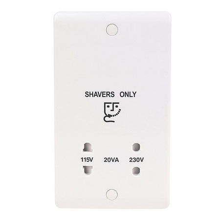 Low voltage shaver socket