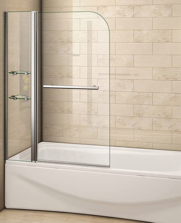 Frameless shower enclosure