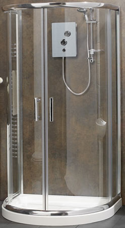 Standard D-shape shower enclosure