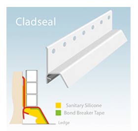 Cladseal shower and bath waterproof trim