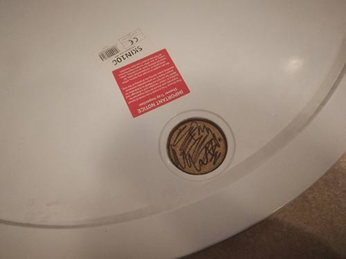 Marking shower tray waste hole
