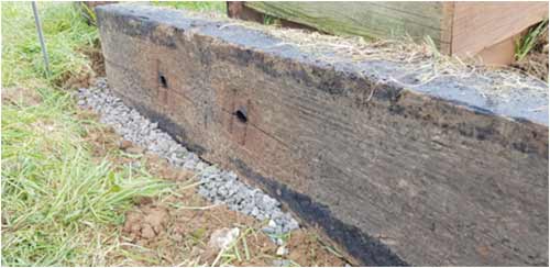 Gravel bed for sleepers