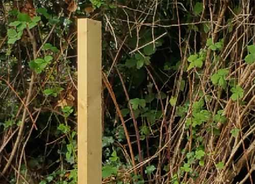 Sloping fence posts tops preserve the post longer