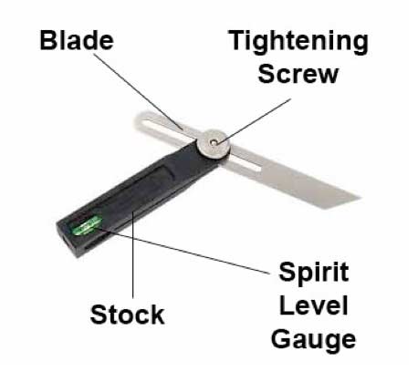 A Sliding Bevel with spirit level