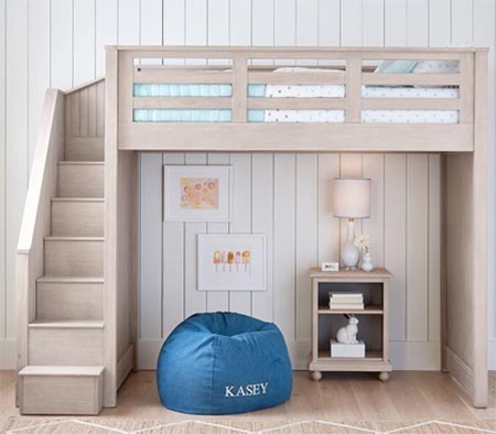 Loft-style bunk bed