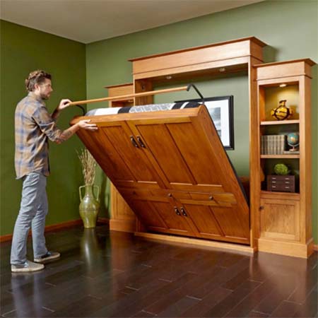 Space saving murphy bed