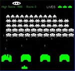 Space Invaders screen