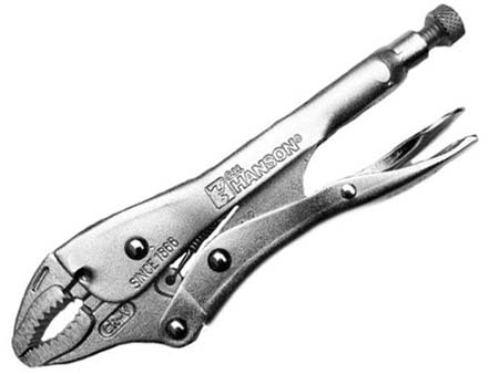 Mole grips or locking pliers