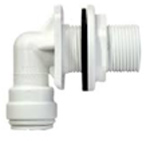 Angled tank connector