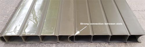 Composite fence panels slot together