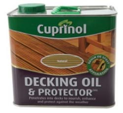 Cuprinol decking oil for treating decking