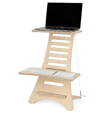 Converter or frame to convert standard desk into standing desk