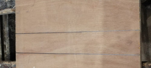 Horizontals marked to define correct size for shelf mortise to be cut