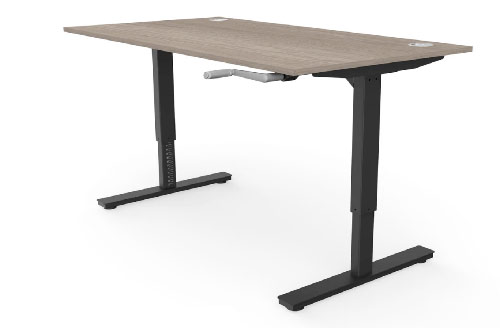 Manual wind up and down standing desk