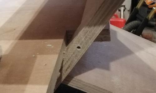 Pin fixing holes drilled in side of main body to hold shelves and rear support firmly in place
